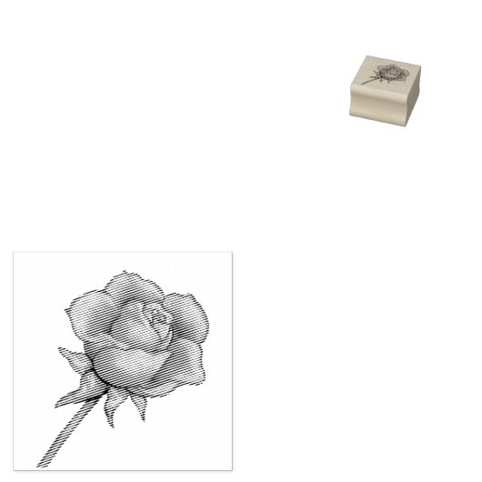Single Rose Gummistempel (Stempel)