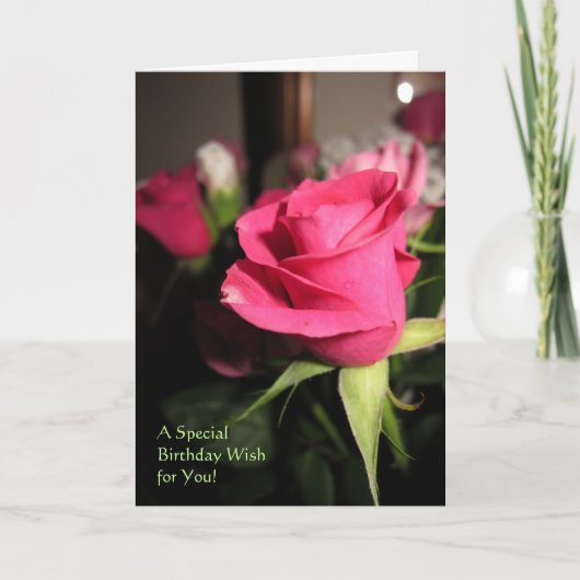 Single Rose Karte (Vorderseite)