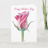 Single-Rose-Muttertagskarte Karte (Vorderseite)