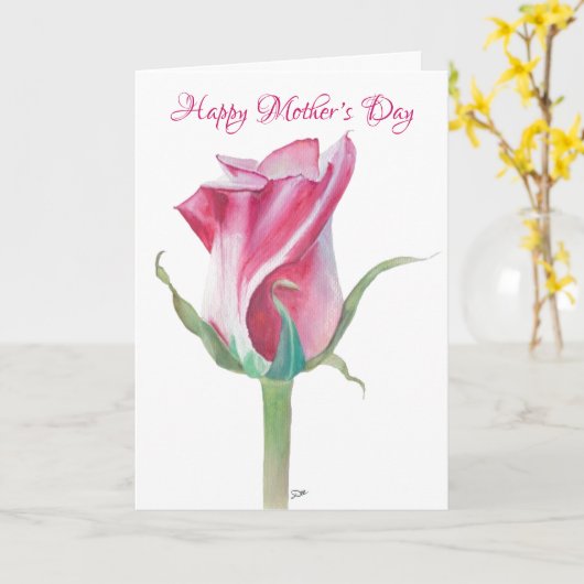 Single-Rose-Muttertagskarte Karte (Gelbe Blume)