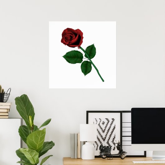 Single Rose Poster (Heimbüro)