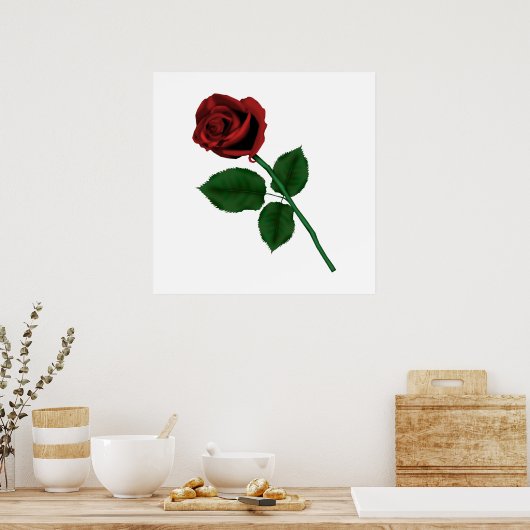 Single Rose Poster (Küche)