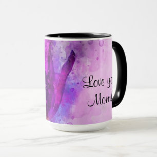 Single Rose, Wasserfarbe, Tasse des Muttertags