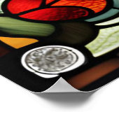 Single-Rose zum Herunterladen von gefestigten Glas Poster (Ecke)