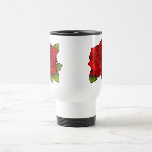 Single-Rosen-Kunst Reisebecher (Mittel)