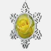 Single-Rosenschmuck Schneeflocken Zinn-Ornament (Rechts)