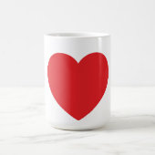 Single-rote Herz-Tasse Kaffeetasse (Mittel)