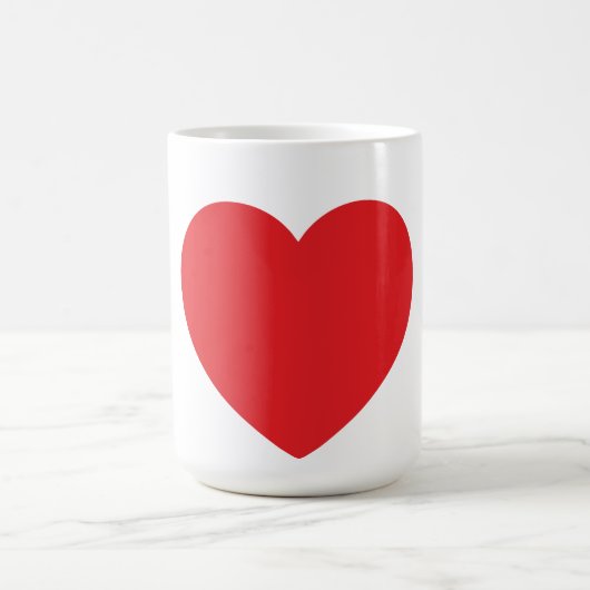 Single-rote Herz-Tasse Kaffeetasse (Mittel)