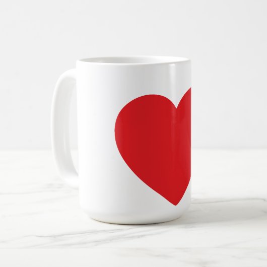 Single-rote Herz-Tasse Kaffeetasse (Vorderseite Links)