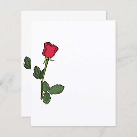 Single Rote Rose (Vorne/Hinten)