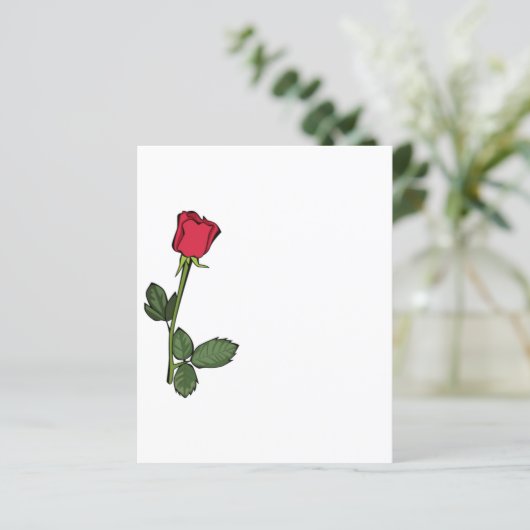 Single Rote Rose (Stehend Vorderseite)