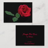 Single-Rote Rose ATC Visitenkarte (Vorne/Hinten)