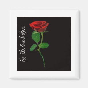 Single Rote Rose - bis zu dem, der I Liebe Magnet