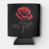 Single Rote Rose Blume Liebe Gartenarbeit Dosenkühler (Vorderseite)