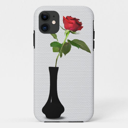 Single Rote Rose Case-Mate iPhone Hülle (Rückseite)