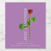 Single Rote Rose Custom Wine Labels Weinetikett (Einzelnes Label)