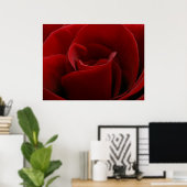 Single-Rote Rose drucken Poster (Heimbüro)