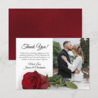 Single Rote Rose Elegantes Hochzeitsstil Foto