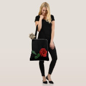 Single Rote Rose Garden Blume Florenz Tasche (Am Model)