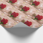 Single Rote Rose Geschenkpapier (Ecke)