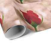 Single Rote Rose Geschenkpapier (Rolleneckpunkt)