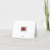 Single Rote Rose Grußkarte Karte (Rückseite)