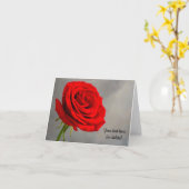 Single Rote Rose Grußkarte Karte (Gelbe Blume)