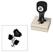 Single Rote Rose Gummistempel (Stempel)