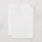 Single rote Rose Hochzeit RSVP in Vase Karte (Rückseite)