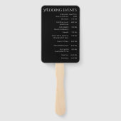 Single-Rote Rose-Hochzeitsprogramm Fächer (Rückseite)