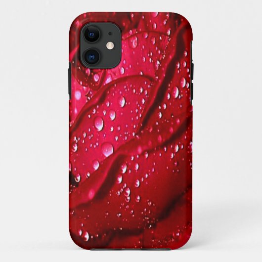 Single-Rote Rose im Rain iPhone SE/5/5 Case-Mate iPhone Hülle (Rückseite)