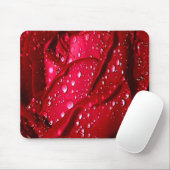 Single-Rote Rose im Rain Mouse Pad Mousepad (Mit Mouse)