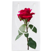 Single rote Rose Kleine Geschenktüte (Vorderseite)