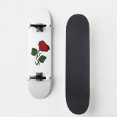 Single Rote Rose Skateboard (Vorderseite)