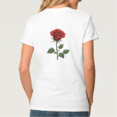 Single rote Rose T-Shirt (Rückseite)