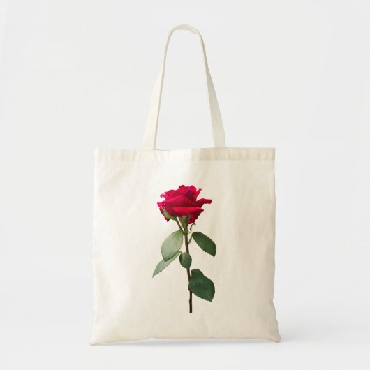 Single rote Rose Tragetasche (Vorne)
