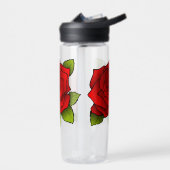 Single Rote Rose Trinkflasche (Links)