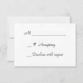 Single Rote Rose Wedding RSVP Card (Rückseite)