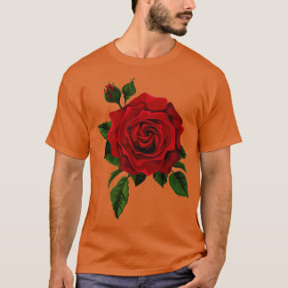 SINGLE ROTE ROSEN BLUME NIEDLICHER ROTE ROSEN BLUM T-Shirt
