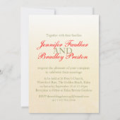 Single Rote Tulpe Kunsthochzeit Einladung (Rückseite)