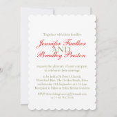 Single Rote Tulpenkunst Einladung (Rückseite)