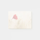 Single Roter Mohn auf einem grasbewachsenen Feld Post-it Klebezettel (Vorderseite)