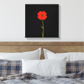 Single Roter Mohn Blume auf der Leinwand (Insitu (Schlafzimmer))