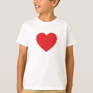 Single-rotes Herz auf einem Kindert-shirt T-Shirt