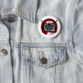 Single-Samurai Enso Blut-Kreis Button (Beispiel)