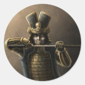 Single Samurai Runder Aufkleber (Vorderseite)