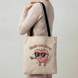 Single & Sassy Tote Bag Funny Single Life Gift  Tasche