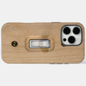 Single-Schalter Holzplatte Nah-up-Foto Case-Mate iPhone Hülle (Rückseite (Horizontal))