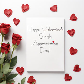 Single schätzt Valentinstag Karte