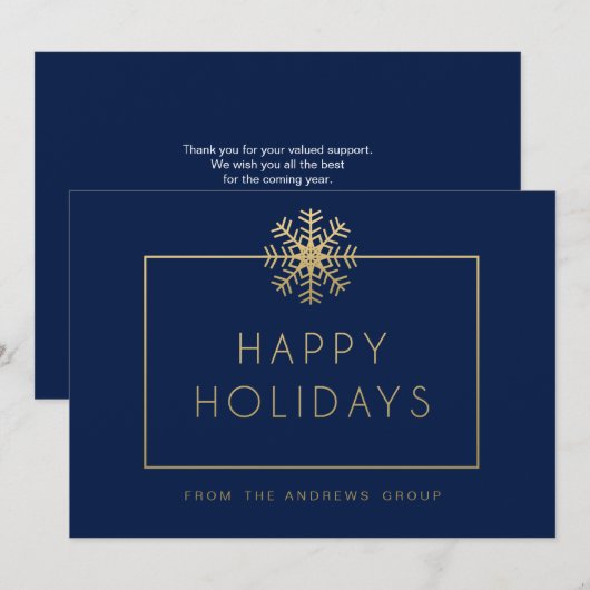 Single Schneeflocken Firmenurlaub Einladung (Vorne/Hinten)